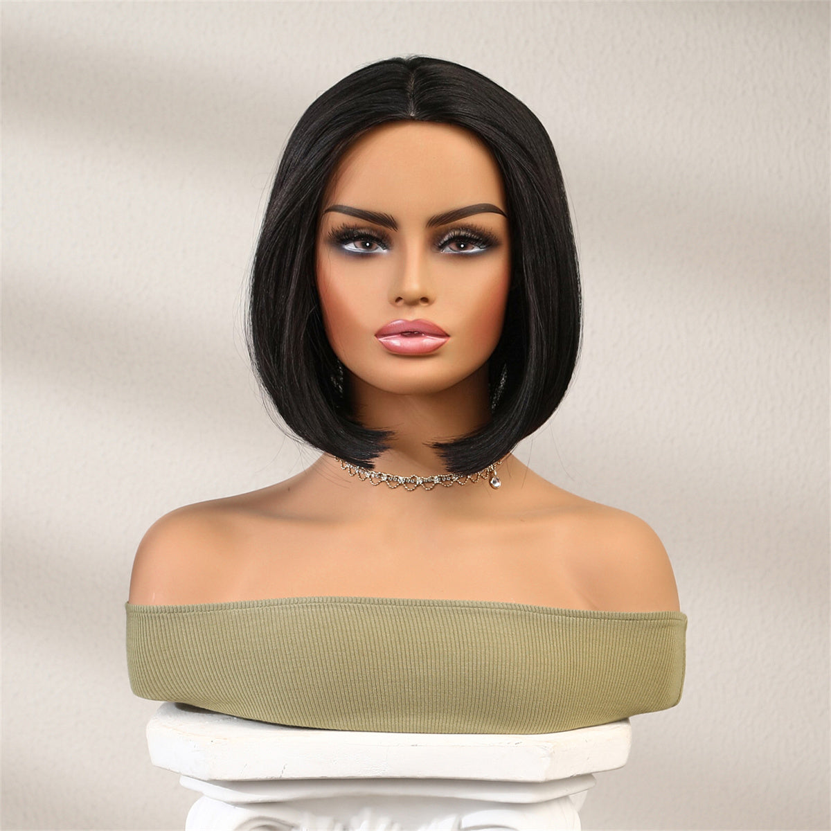 Jet Black Bob Synthetic Wig LC2050-1